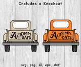 Old Truck Autumn Days - SVG, PNG, AI, EPS, DXF Files