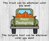 Happy Thanksgiving Truck - SVG, PNG, AI, EPS, DXF Files