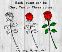 One or Two Stemmed Roses, Read Description - Digital Files