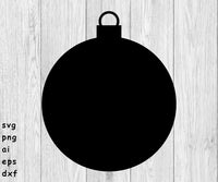 Solid Christmas Ornament - SVG, PNG, AI, EPS, DXF Files