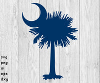 Palmetto Moon Logo - SVG, PNG, AI, EPS, DXF Files for Cut Projects – Funny  Bone Graphics