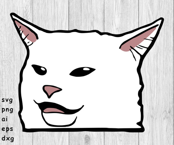 Smudge Cat, Peeking Cat, 1, 2, or 3 Colors - svg, png, ai, eps, dxf files for; Auto Decals, Vinyl Decals, Printing, T-shirts, CNC, Cricut, other cut files