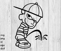 Pissing Boy - SVG, PNG, AI, EPS, DXF Files for Cut Projects