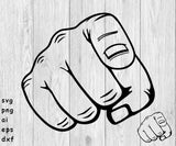 Pointing Finger, Pointing Hand - SVG, PNG, AI, EPS, DXF Files