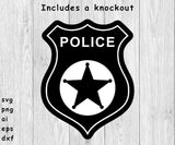 Police Badge - SVG, PNG, AI, EPS, DXF Files for Cut Projects