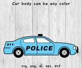 Police Car, Patrol Car, Cop Car - SVG, PNG, AI, EPS, DXF Files