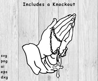 Praying Hands - SVG, PNG, AI, EPS, DXF Files for Cut Projects