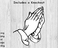 Praying Hands - SVG, PNG, AI, EPS, DXF Files for Cut Projects