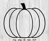 Pumpkin, Thanksgiving Pumpkin, Halloween Pumpkin - SVG, PNG, AI, EPS, DXF Files