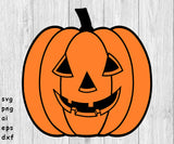 Halloween Pumpkin, Jack-O'-Lantern - SVG, PNG, AI, EPS, DXF Files