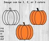 Pumpkin, Thanksgiving Pumpkin - SVG, PNG, AI, EPS, DXF Files