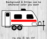 RV Camper, Trailer Combo Pack - SVG, PNG, AI, EPS, DXF Files