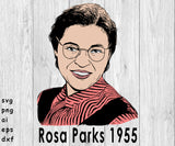 Rosa Parks, Multicolor - SVG, PNG, AI, EPS, DXF Files for Cut Projects