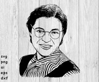 Rosa Parks, Multicolor - SVG, PNG, AI, EPS, DXF Files for Cut Projects