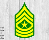 Sergeant Major, Army Rank E-9 E9 - SVG, png, ai, eps, dxf digitals files for cut file projects