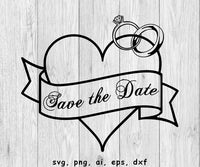 Save the Date - SVG, PNG, AI, EPS, DXF Files for Cut Projects