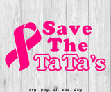 Save The TaTa's - svg, png, ai, eps, dxf files for; Auto Decals, Vinyl Decals, Printing, T-shirts, CNC, Cricut, other cut files