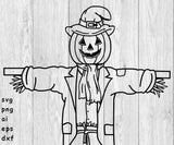 Halloween Scarecrow - SVG, PNG, AI, EPS, DXF Files