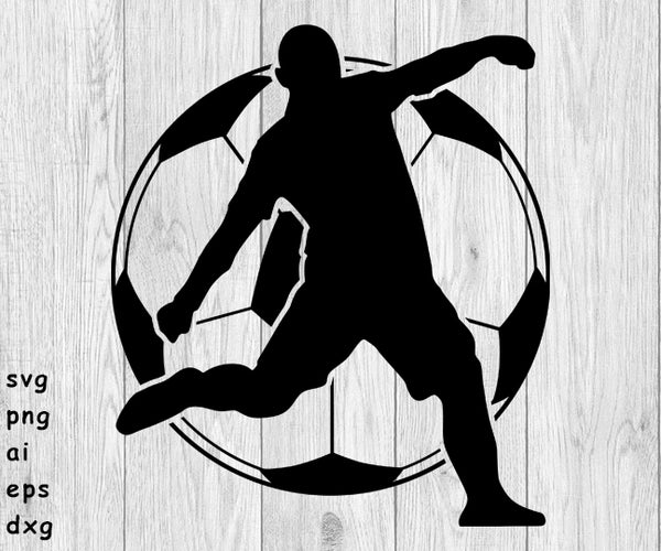 Soccer Ball - svg, png, ai, eps and dxf files for; Auto Decals, Vinyl Decals, Printing, T-shirts, CNC, Cricut and other cut files