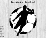 Soccer Ball, Soccer Kick - svg, png, ai, eps and dxf files for; Auto Decals, Vinyl Decals, Printing, T-shirts, CNC, Cricut and other cut files