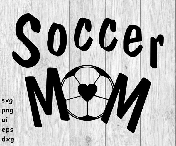 Soccer Mom - svg, png, ai, eps and dxf files for; Auto Decals, Vinyl Decals, Printing, T-shirts, CNC, Cricut and other cut files