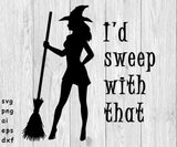 Sexy Witch, Sexy Witch with Broom - Digital Files