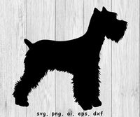 Schnauzer Silhouette - SVG, PNG, AI, EPS, DXF Files