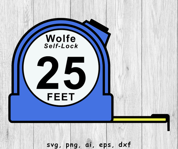 Tape Measure - SVG, PNG, AI, EPS, DXF Files for Cut Projects