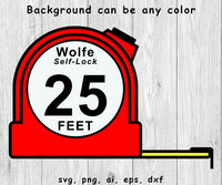 Tape Measure - SVG, PNG, AI, EPS, DXF Files for Cut Projects