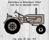 Farm Tractor, Old Tractor - SVG, PNG, AI, EPS, DXF Files for Cut Projects