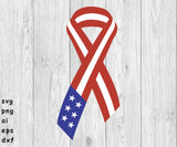 USA, American Flag Ribbon, US Military Ribbon - SVG, PNG, AI, EPS, DXF Files