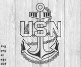 US Navy Anchor - SVG, PNG, AI, EPS, DXF Files for Cut Projects