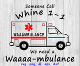 Waambulance Combo Pack - SVG, PNG, AI, EPS, DXF Files for Cut Projects