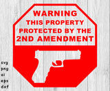 Property Protection Warning, 2nd Amendment Warning - Digital Files