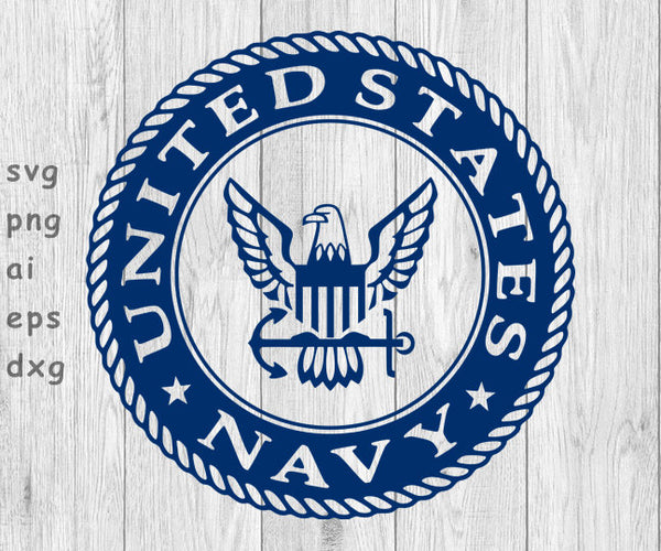US Navy Logo - svg, png, ai, eps and dxf files for - Auto Decals, Printing, T-shirts, CNC, Cricut, cut files and more