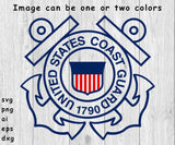 Coast Guard Crest, Logo - SVG, PNG, AI, EPS, DXF Files for Cut Projects